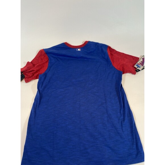 Chicago Cubs Shirt Size Large Blue Red Baseball  Dri-Fit NWT - Picture 2 of 8